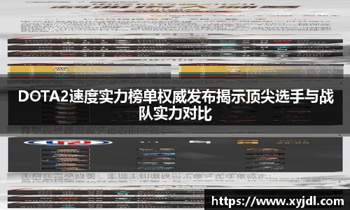 DOTA2速度实力榜单权威发布揭示顶尖选手与战队实力对比