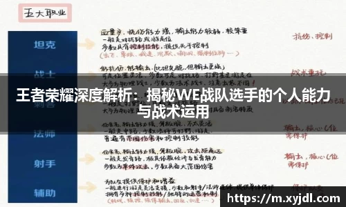 王者荣耀深度解析：揭秘WE战队选手的个人能力与战术运用