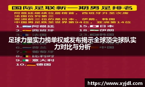 足球力量实力榜单权威发布揭示全球顶尖球队实力对比与分析